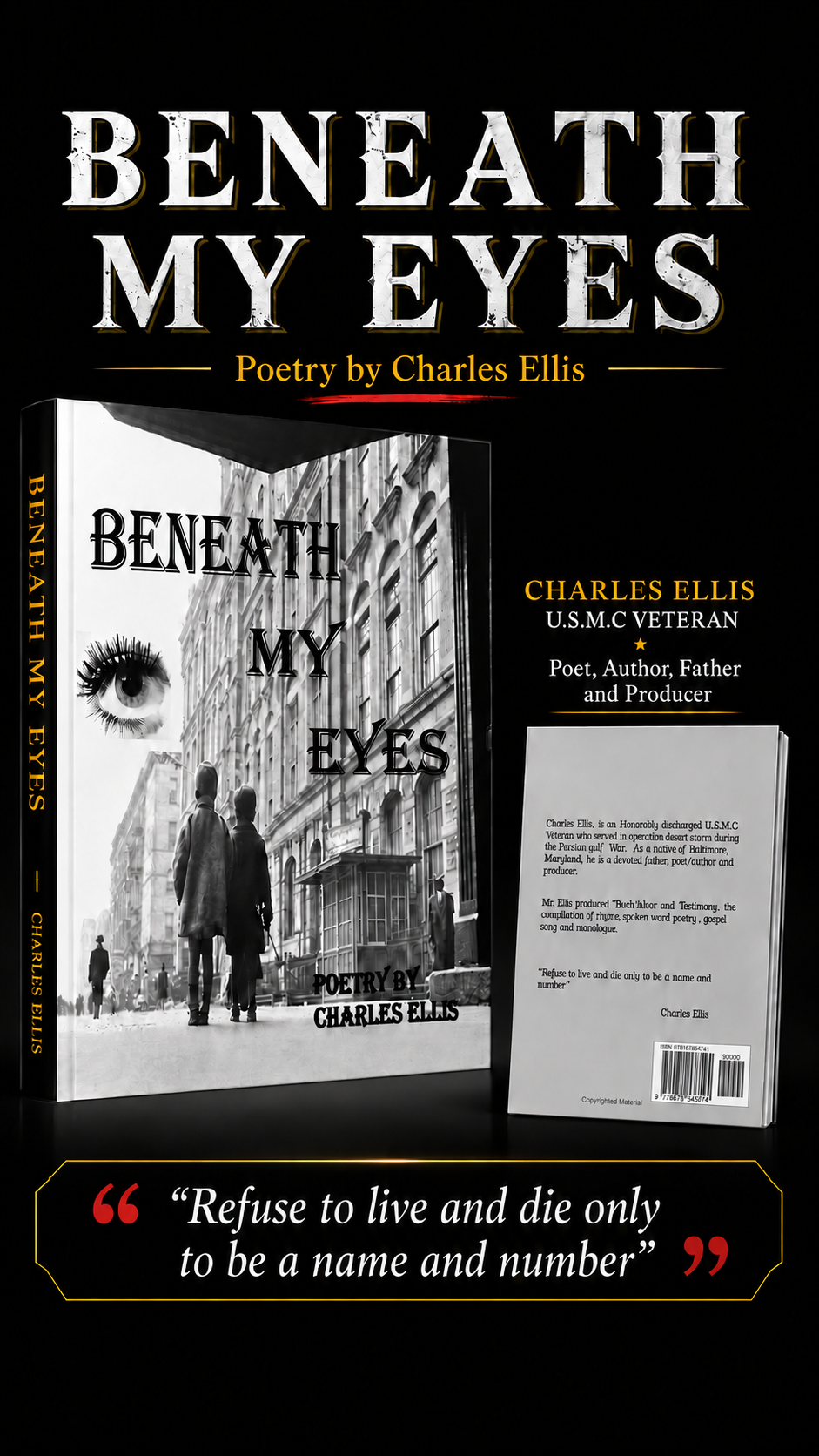 Beneath My Eyes poetry book by Charles Ellis